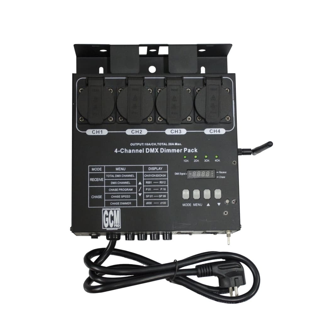 OfertaOutlet Dimmer Pack de Luces INALAMBRICO 4 Entradas GM-075 Gcm Pro